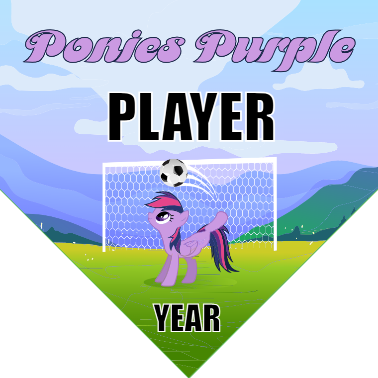 Ponies Purple - Homeplate Soccer Pennant