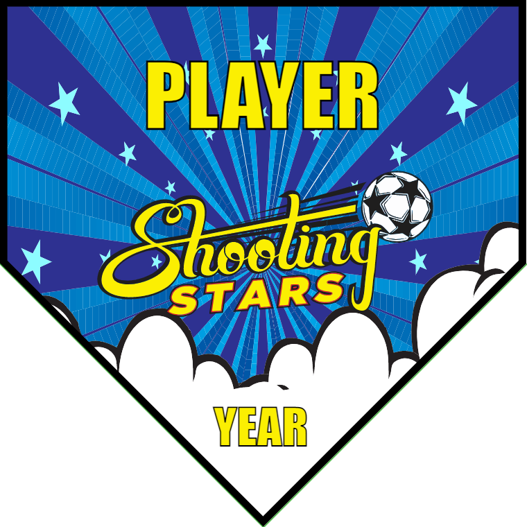 Shooting Stars - Homeplate Soccer Pennant