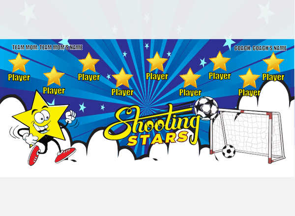 Shooting Stars - Soccer - Pole Pocket Banner