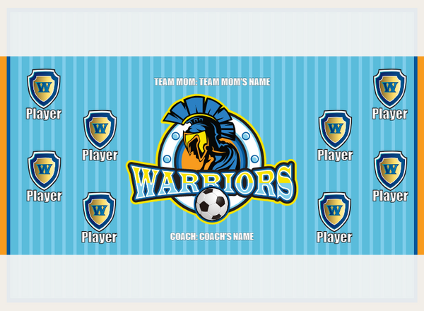 Warriors 2 - Soccer - Pole Pocket Banner