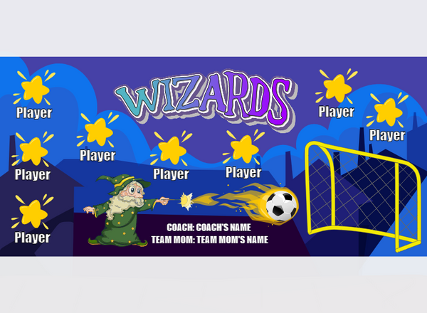 Wizards 1 - Soccer - Pole Pocket Banner