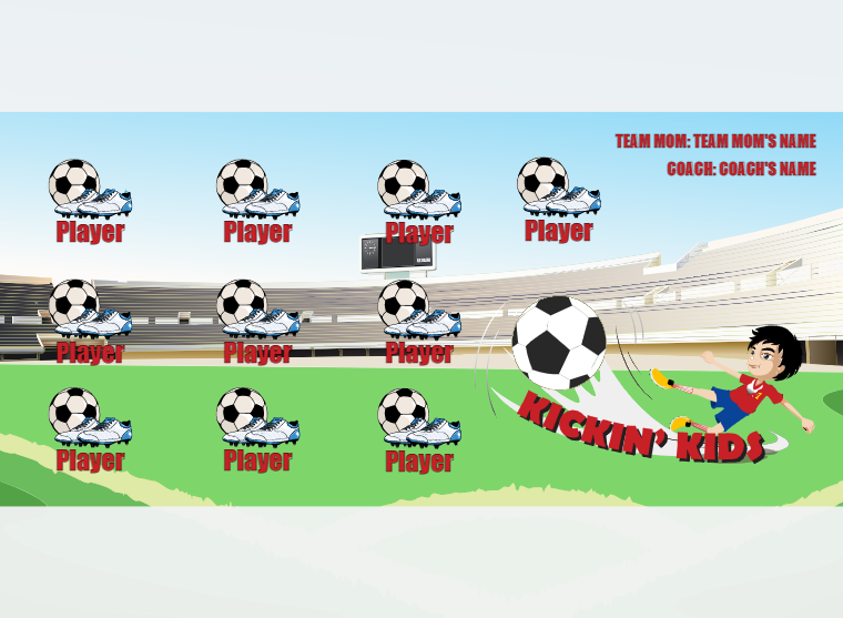 Kickin S Kids - Soccer - Pole Pocket Banner