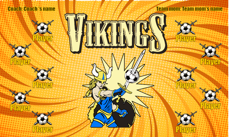 Vikings - Soccer Banner
