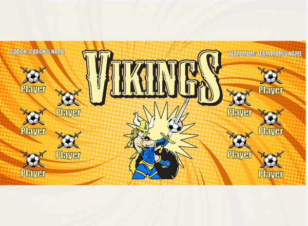 Vikings 2 - Soccer - Pole Pocket Banner