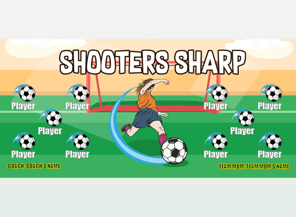 Shooters Sharp 2 - Soccer - Pole Pocket Banner