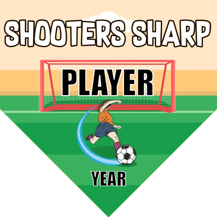 Shooters Sharp - Homeplate Soccer Pennant