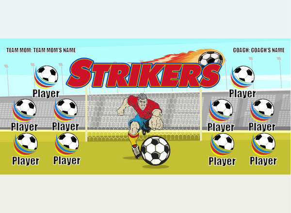 Strikers 1 - Soccer - Pole Pocket Banner