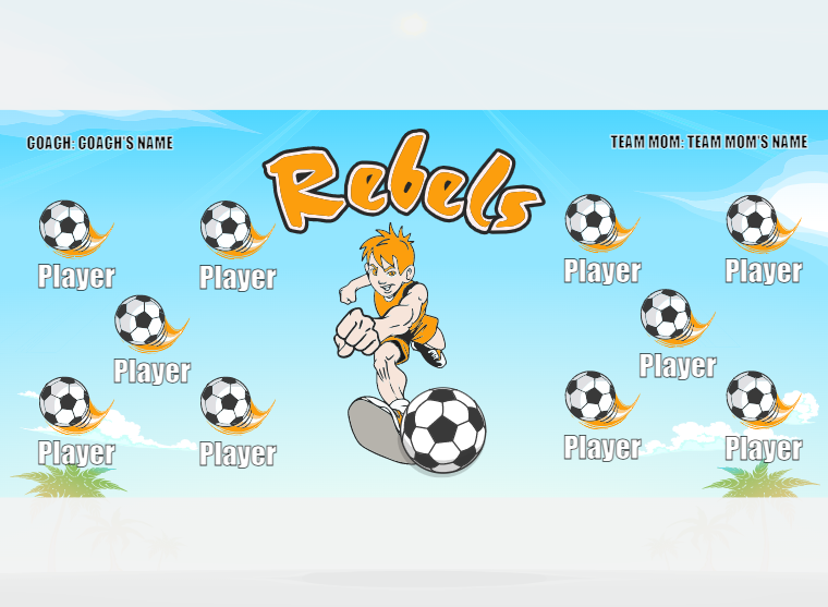 Rebels - Soccer - Pole Pocket Banner