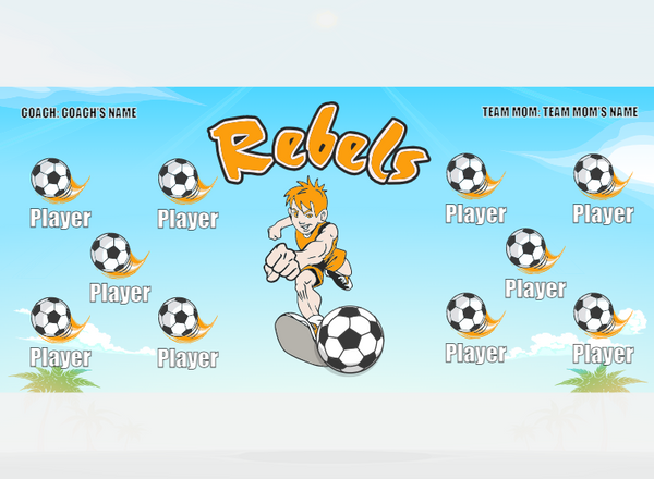 Rebels - Soccer - Pole Pocket Banner