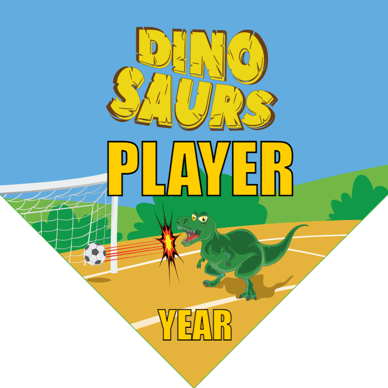 Dino Saurs - Homeplate Soccer Pennant