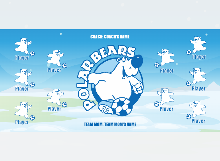 Polar Bears - Soccer - Pole Pocket Banner