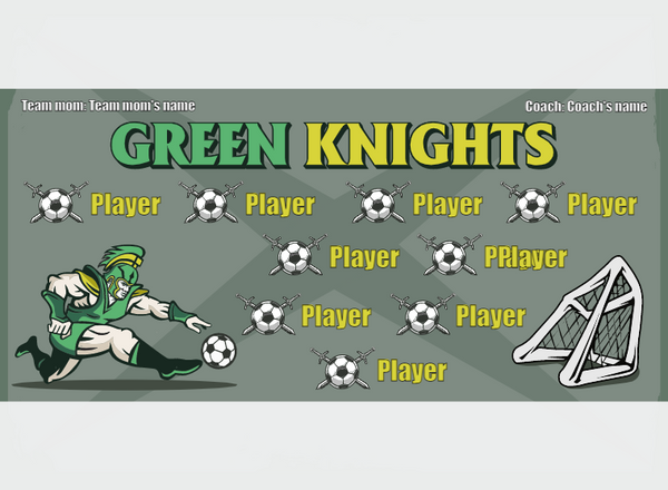 Green Knights - Soccer - Pole Pocket Banner