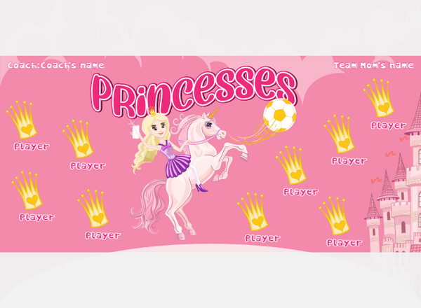 Princess - Soccer - Pole Pocket Banner