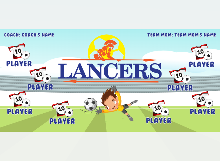 Lancers - Soccer - Pole Pocket Banner
