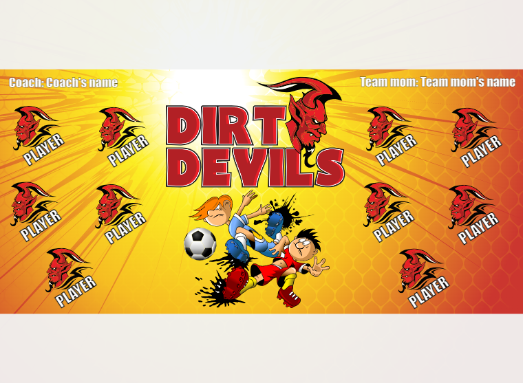 Dirtdevils - Soccer - Pole Pocket Banner