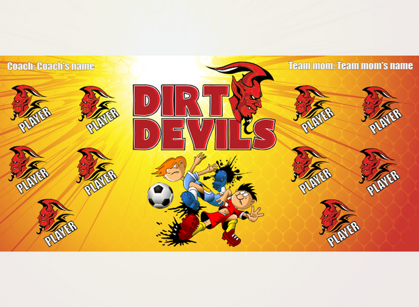 Dirtdevils - Soccer - Pole Pocket Banner