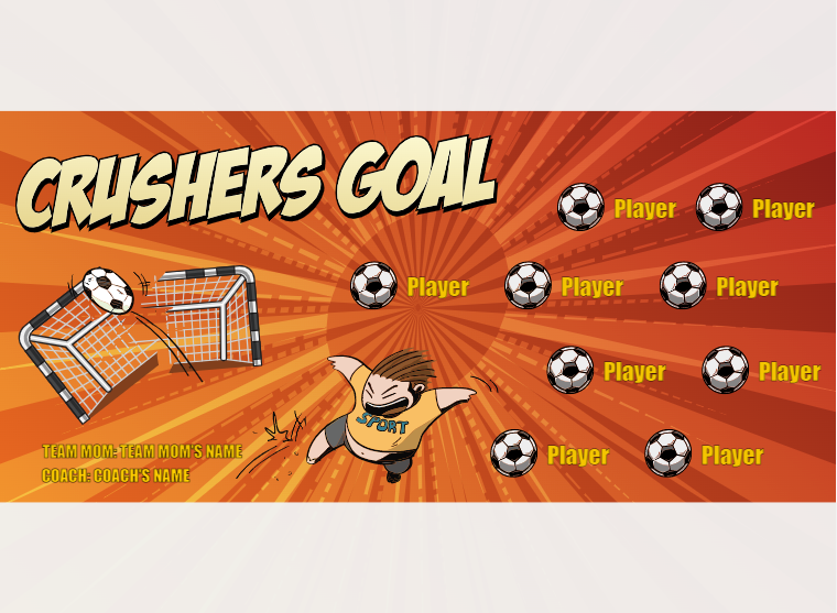Crushers Goal 1 - Soccer - Pole Pocket Banner