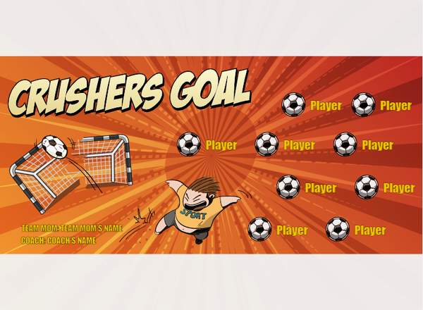 Crushers Goal 1 - Soccer - Pole Pocket Banner
