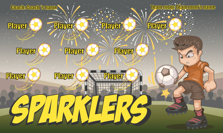 Sparklers Soccer Banner