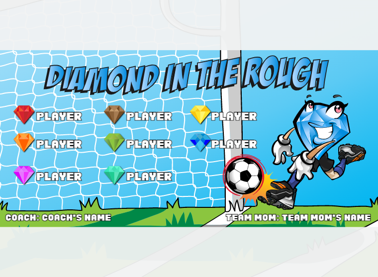 Diamond IN Rough - Soccer - Pole Pocket Banner