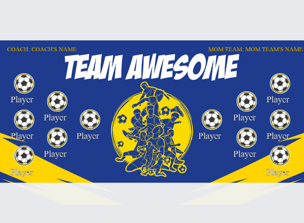 Team Awesome - Soccer - Pole Pocket Banner