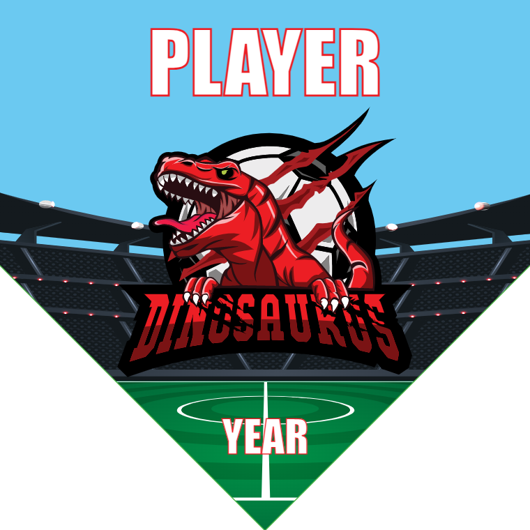 Dinosauros - Homeplate Soccer Pennant