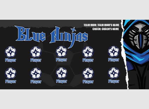 Blue Ninjas - Soccer - Pole Pocket Banner