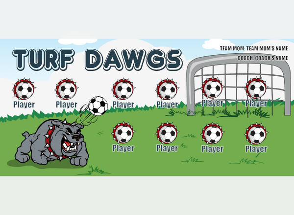 Dawgs Turf - Soccer - Pole Pocket Banner