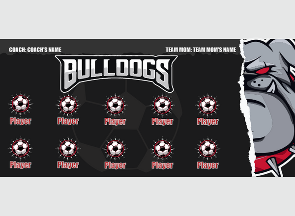 Bulldogs - Soccer - Pole Pocket Banner