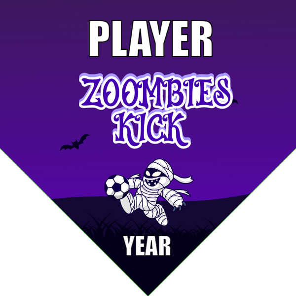 Zoombies Kick - Homeplate Soccer Pennant