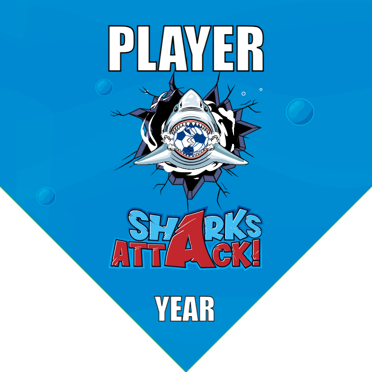 Sharks Attack - Homeplate Soccer Pennant