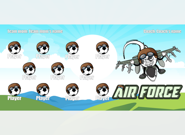 AIR Force - Soccer - Pole Pocket Banner