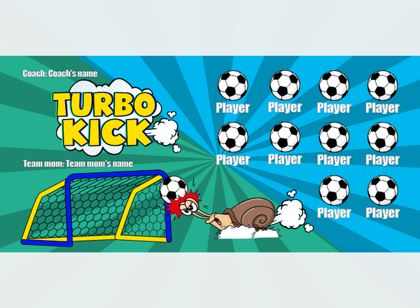 Turbo Kick - Soccer - Pole Pocket Banner