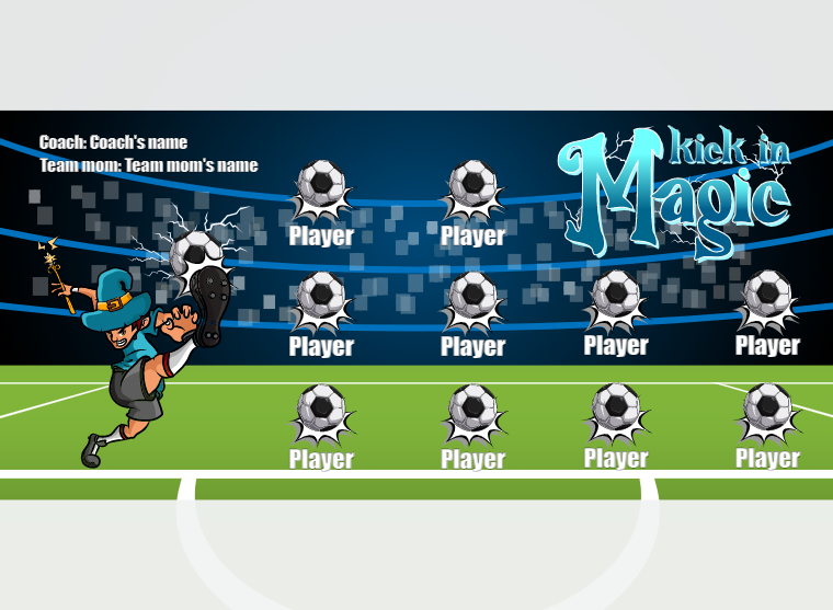 Kick IN Magic - Soccer - Pole Pocket Banner