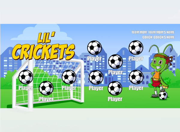 Lilcrickets - Soccer - Pole Pocket Banner