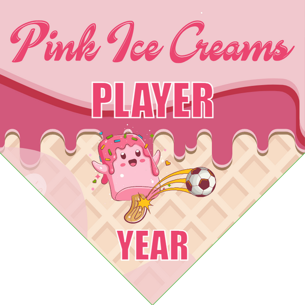 Pink Ice Creams - Homeplate Soccer Pennant