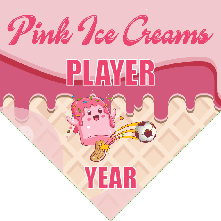 Pink Ice Creams - Homeplate Soccer Pennant