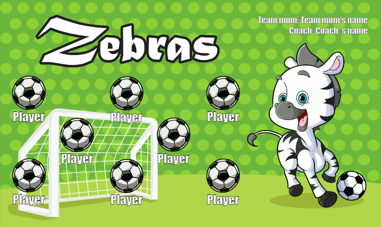 Zebras 1 - Soccer Banner