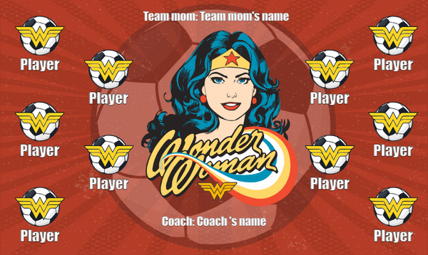 Wonder Women 3 Soccer Banner
