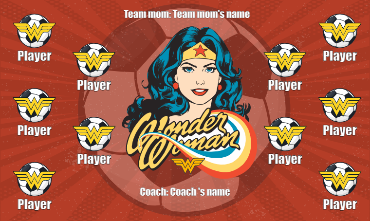Wonder Women 3 Soccer Banner