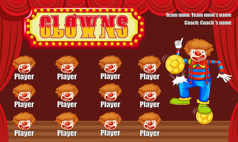 Clowns Soccer Banner