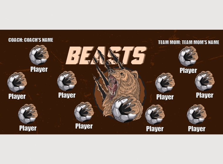 Beasts - Soccer - Pole Pocket Banner