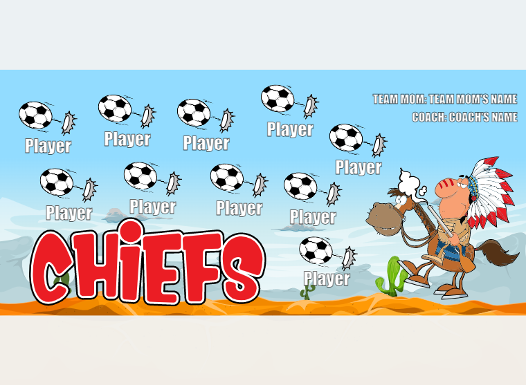 Chiefs 1 - Soccer - Pole Pocket Banner