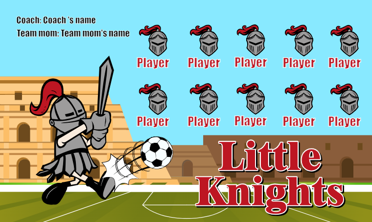 Little Knights - Soccer Banner