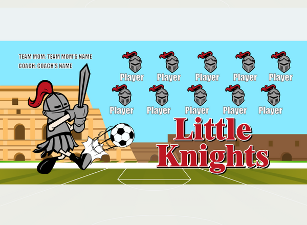 Little Knights - Soccer - Pole Pocket Banner