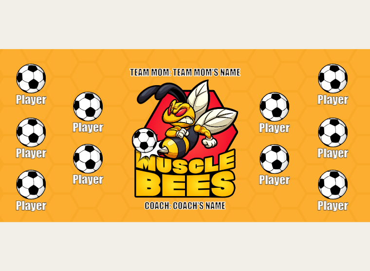 Muscle Bees - Soccer - Pole Pocket Banner
