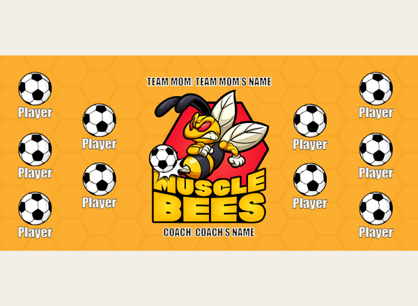Muscle Bees - Soccer - Pole Pocket Banner