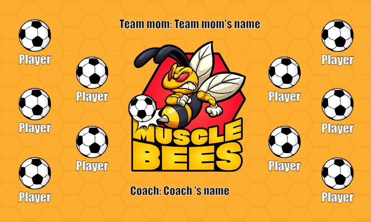 Muscle Bees - Soccer Banner
