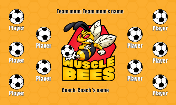 Muscle Bees - Soccer Banner
