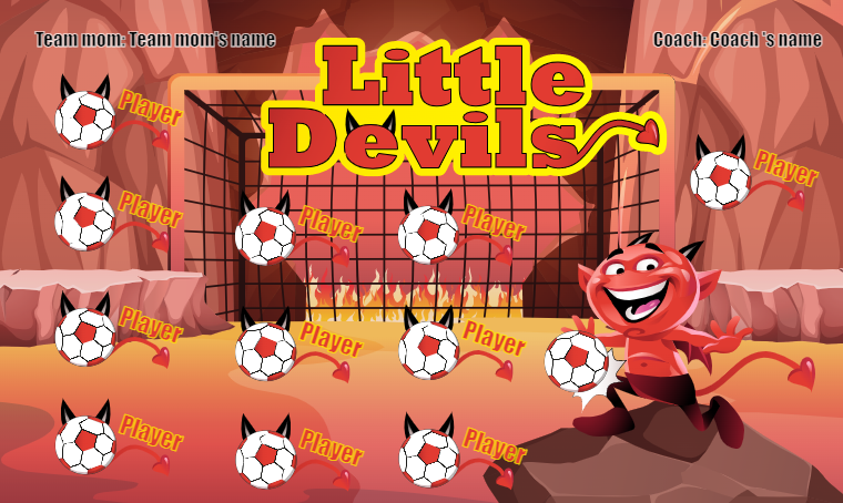 Little Devils - Soccer Banner